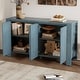 preview thumbnail 4 of 18, 4-door Storage Cabinet Navy Sideboard Buffet TV Cabinet Console Table