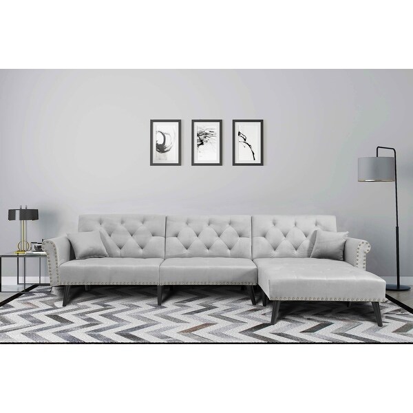 TiramisuBest Classic Modern Reversible Sectional Sofa Sleeper velvet. Opens flyout.