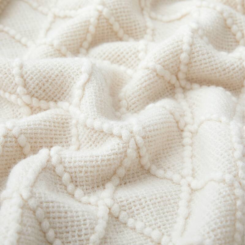 Lightweight 50"x60" Diamond Knit Throw Blanket Couch Cover