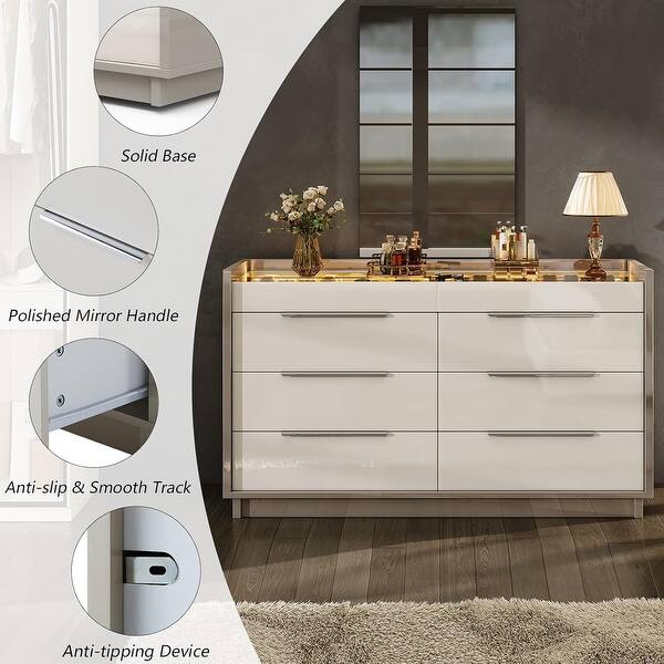 dress with green shoes Carissa Gray Dresser – Luna Furniture