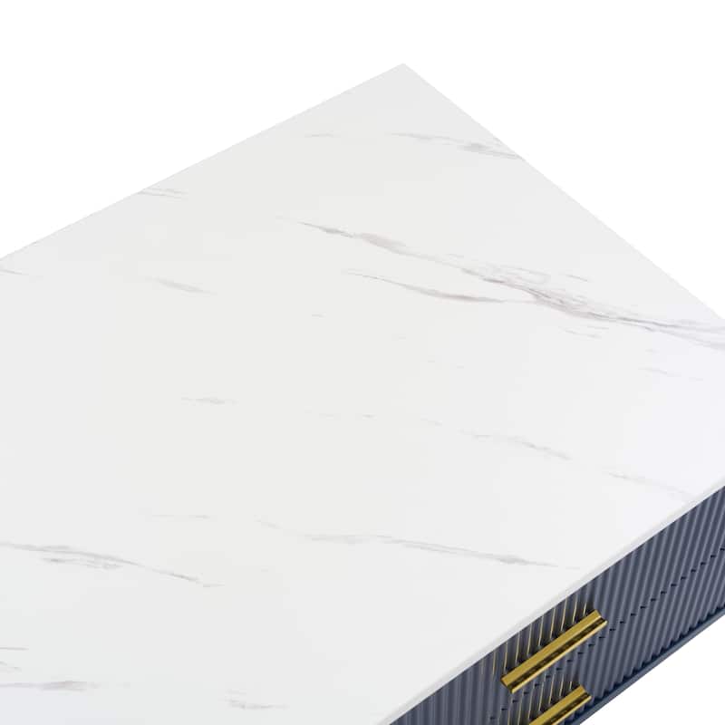 Modern Navy Blue Coffee Table