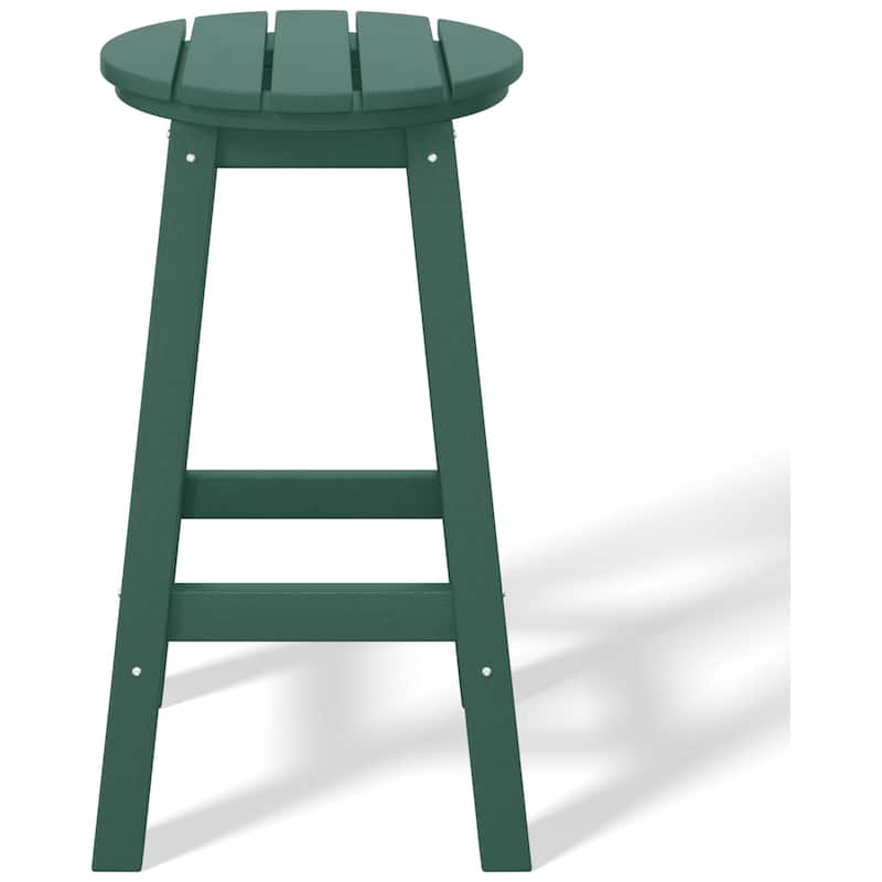 Polytrends Laguna Hdpe All Weather Outdoor Patio 24" Round Counter Stool (Set Of 3)
