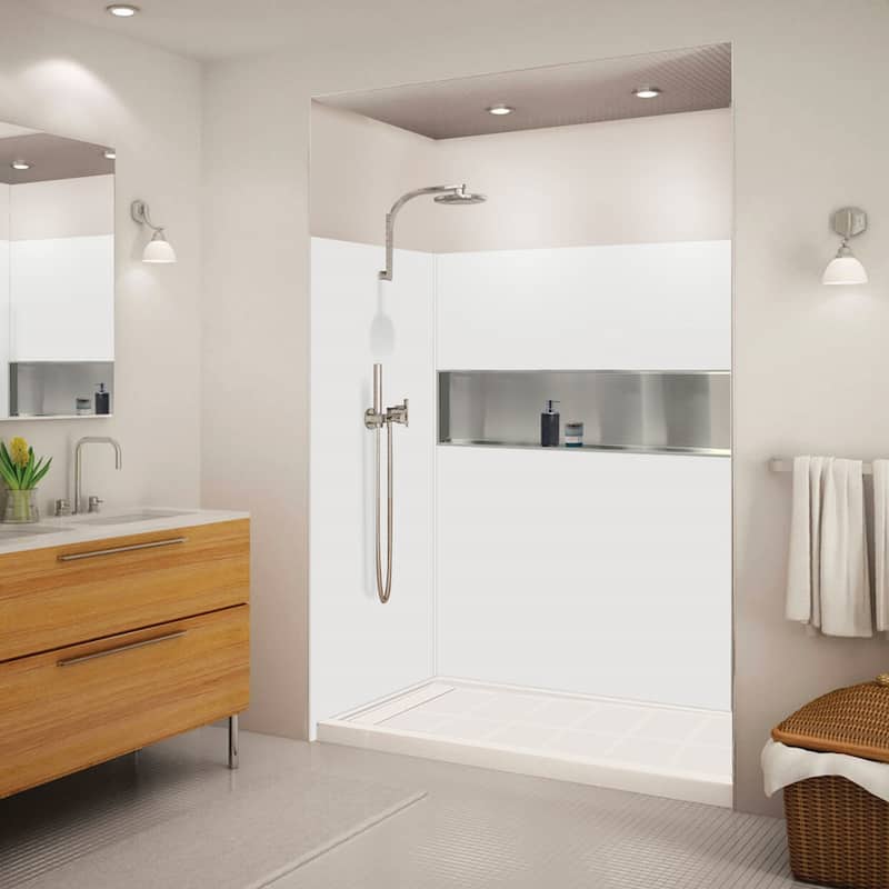 Transolid Expressions 32-in X 60-in X 72-in Glue to Wall Shower/Walls - 60" x 32" x 72" - 60" x 32" x 72"