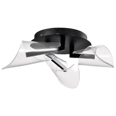 Sedona - 22 Inch LED Flush Mount - Matte Black - Silk Screened Acrylic Lens
