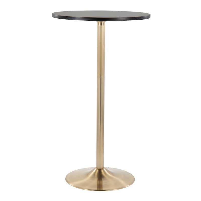 Silver Orchid Stone Adjustable 2 & 3-Height Table (Dining, Counter, or Bar Height) - Black & Gold/2 Height Option