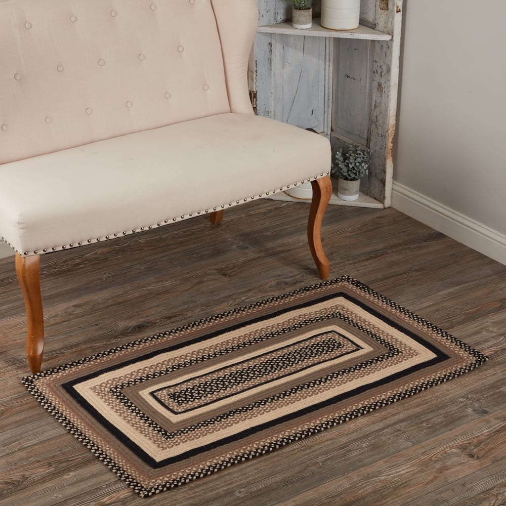Sawyer Mill Charcoal Jute Rug Rect w/ Pad 27x48