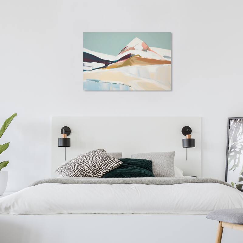 Wynwood Studio Nature and Landscape Mountain like Meringue White and Modern & Contemporary Wall Art Canvas Print - 24 x 36