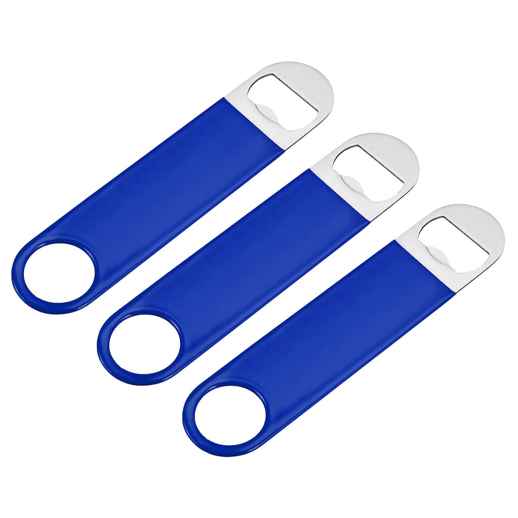 Bottle Opener, 3pcs 7" Stainless Steel Flat Beer Bottle Opener