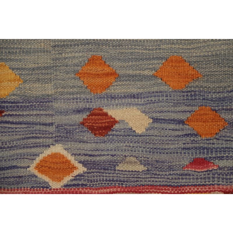 Hand Woven Oriental 100% Wool Carpet Southwestern Tribal Multi-Colored Kilim Area Rug - 4' 11'' X 3' 1''