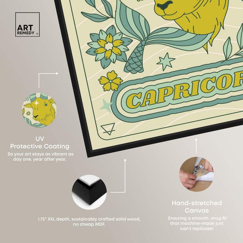 Capricorn Stars Card Canvas by Art Remedy