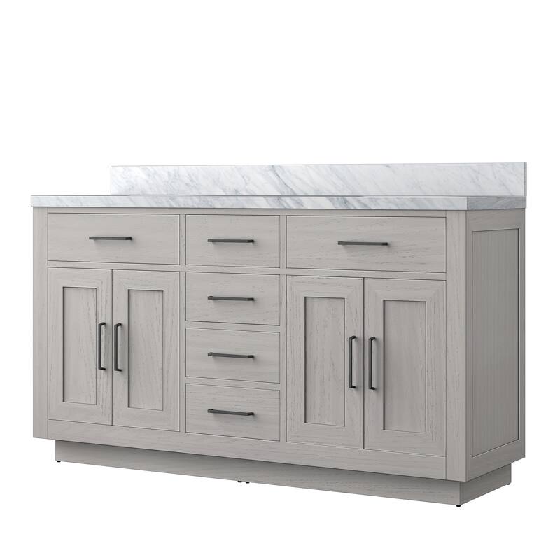 Abbey Bath Vanity with Carrara Marble Top and Sink