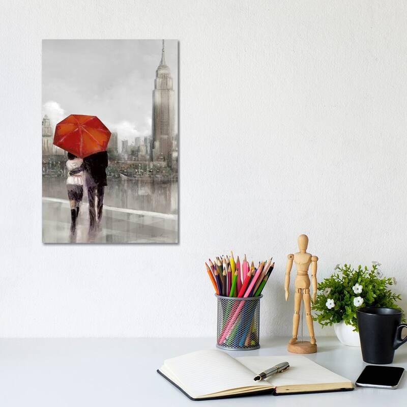iCanvas "Modern Couple In NY" by Ruane Manning Canvas Print - 12x8x0.75