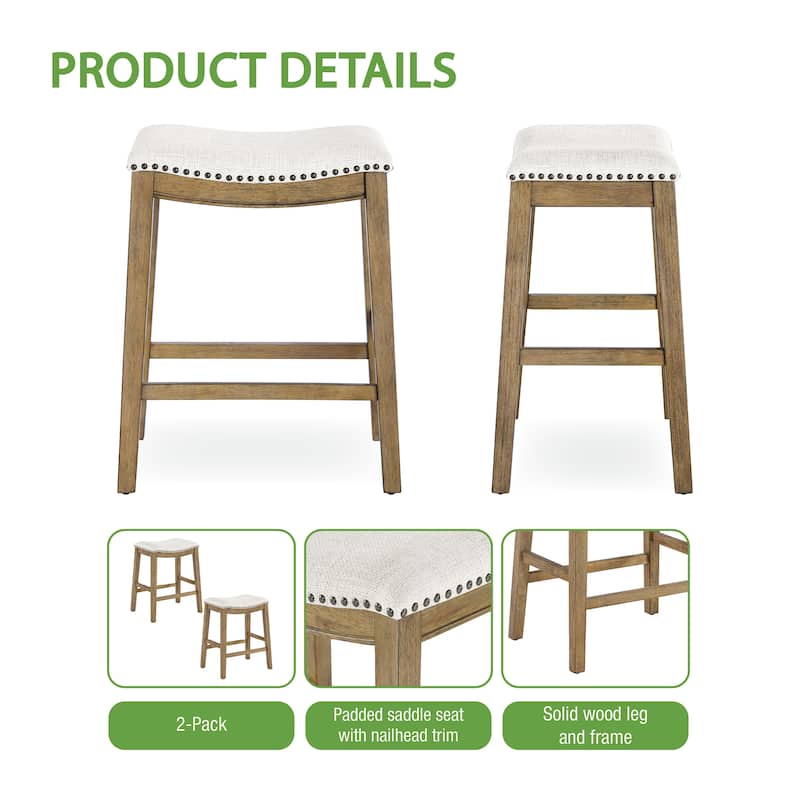 24" Saddle Stool (Set of 2)