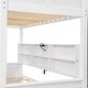 preview thumbnail 9 of 25, Wood Twin XL over Queen Bunk Bed with Shelves, Storage Cabinets, USB Ports, Bunk Bed Frame w/Slats Support, No Box Spring Needed