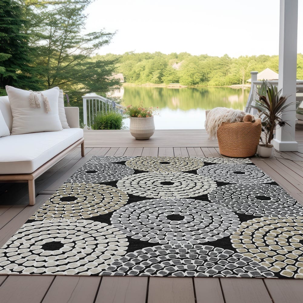 Machine Washable Indoor/ Outdoor Chantille Contemporary Rug