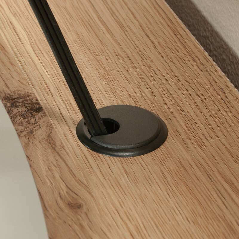 Engineered Wood Transitional Computer Desk Slide-Out Keyboard Tray