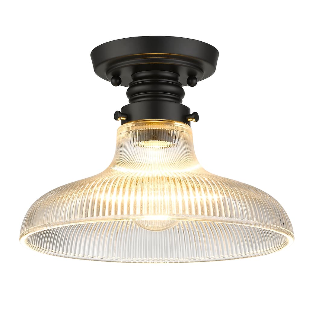 Golden Lighting 0307-FM10 ROG Clary 10" Wide Semi-Flush Ceiling