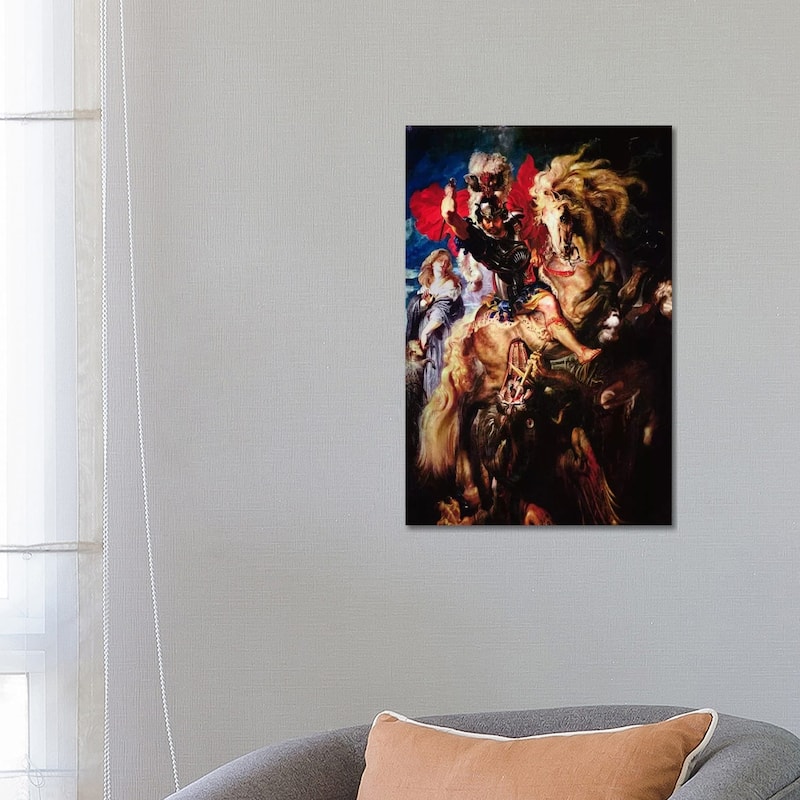 iCanvas "St. George and The Dragon" by Peter Paul Rubens Canvas Print - 26x18x1.5