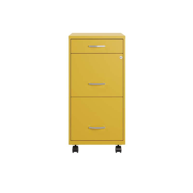 Space Solutions 18" Deep 3 Drawer Metal File Cabinet