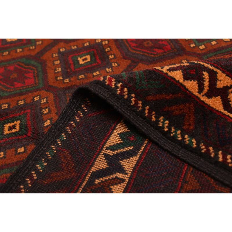 ECARPETGALLERY Hand-knotted Teimani Brown, Red Wool Rug - 3'10 x 7'1