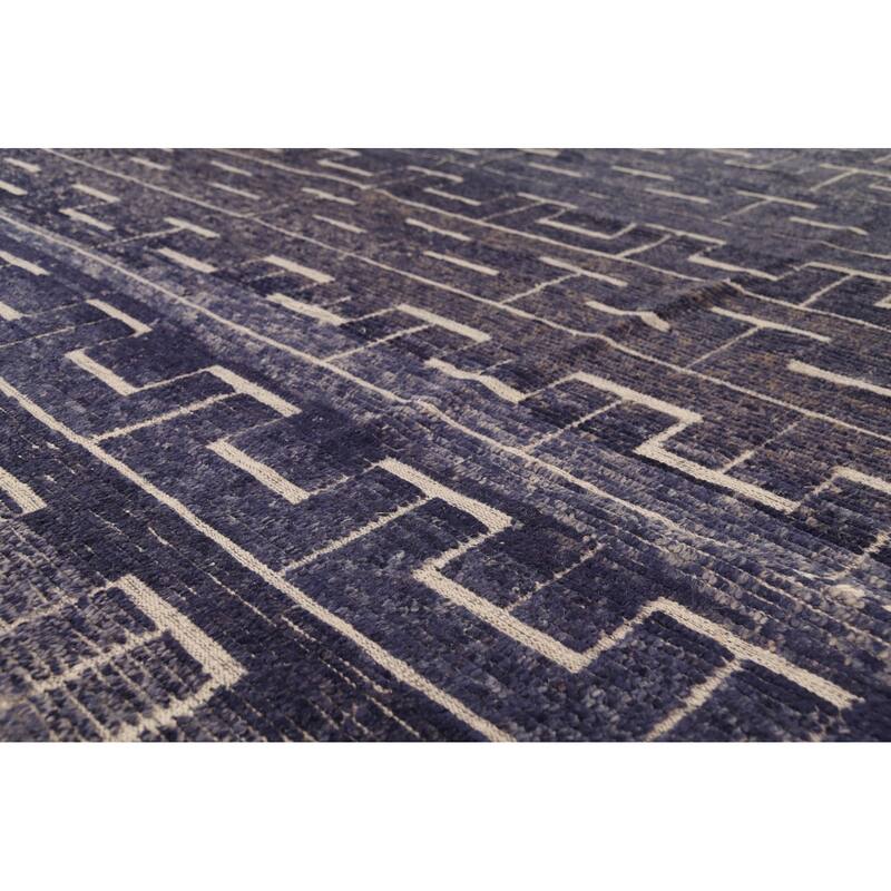 All-Over Moroccan Palace Size Area Rug Handmade Wool Carpet - 11'6"x 16'9"