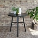 preview thumbnail 1 of 12, MAISON ARTS Outdoor Bistro Table Round Metal Patio Dining Table Small Side End Table Outdoor Furniture Table Black