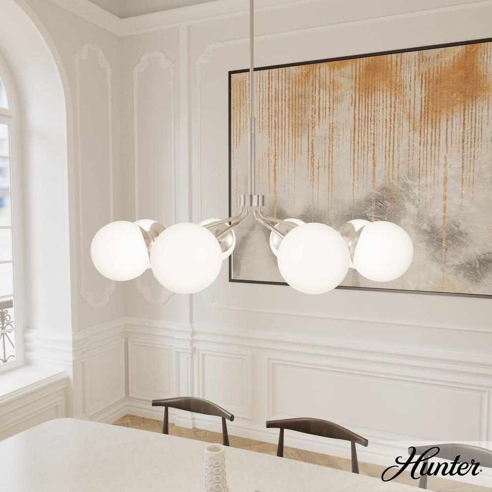Hunter Hepburn Chandelier - Dining Room, Entry - Retro/Minimalistic, Sputnik