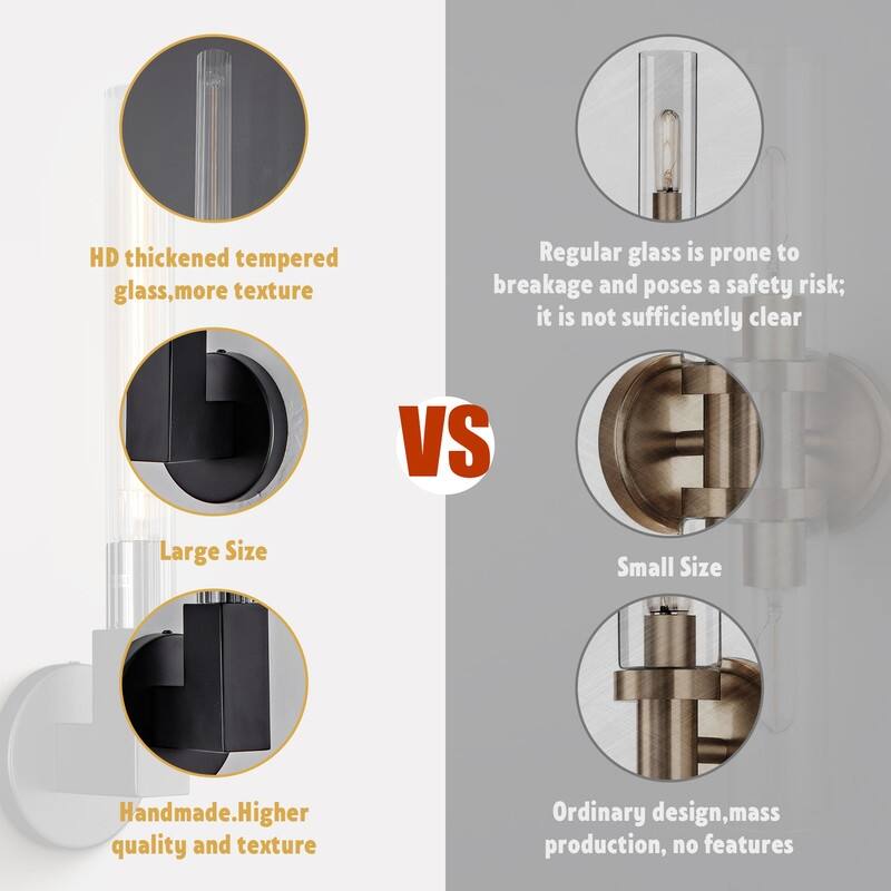 KAYLA Glass Tube Wall Sconces(2-Sets)