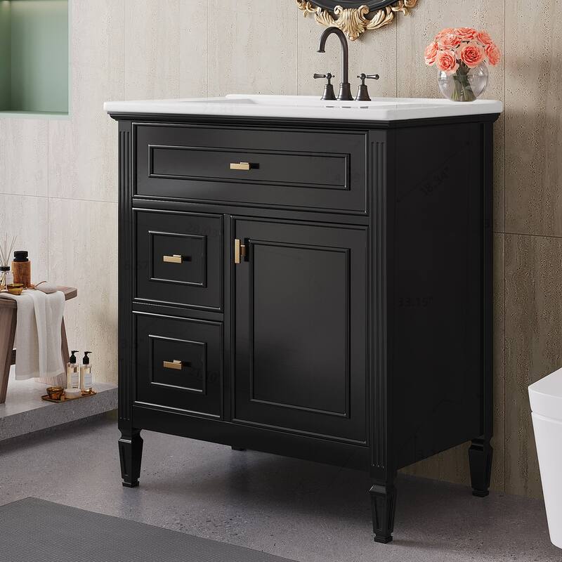 Modern Bathroom Vanity with Multiple Storage Options