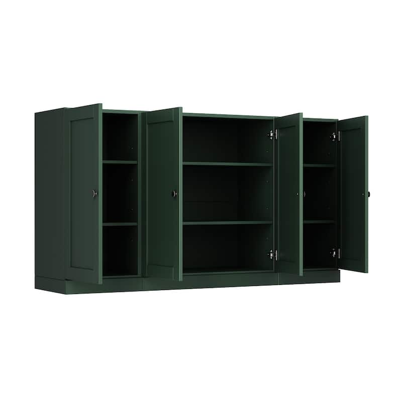 Palace Imports 100% Solid Wood 65" Sideboard with Shaker Doors and Adjustable Shelves