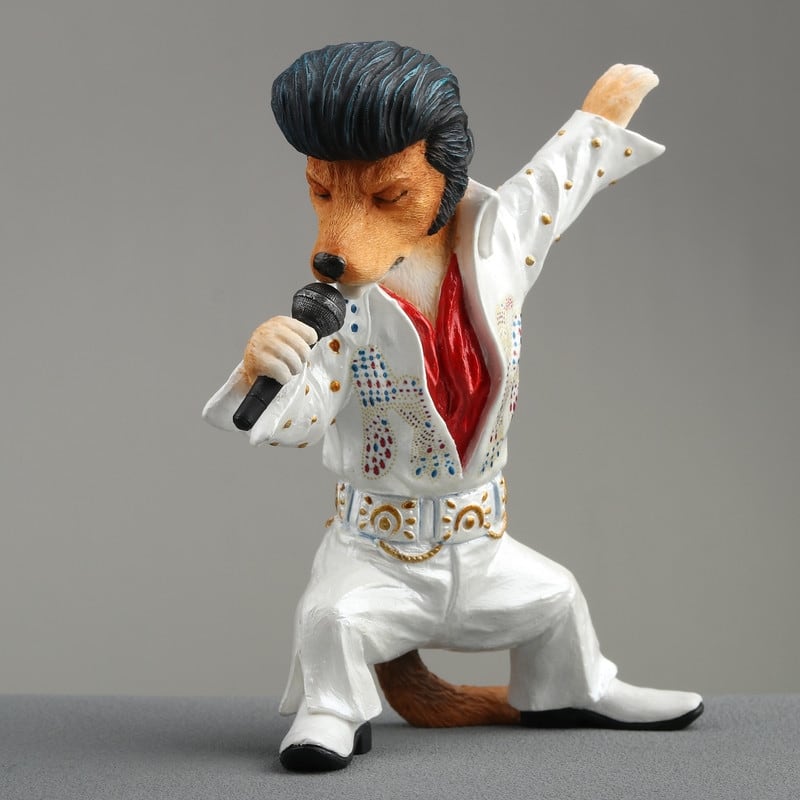 4.72 inches Height Polyresin the Hound Dog Multicolor Finish Figurine