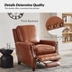 preview thumbnail 8 of 67, HULALA HOME Cigar Mid-century Modern Genuine Leather Recliner with Solid Wood Legs and Nailhead Trim