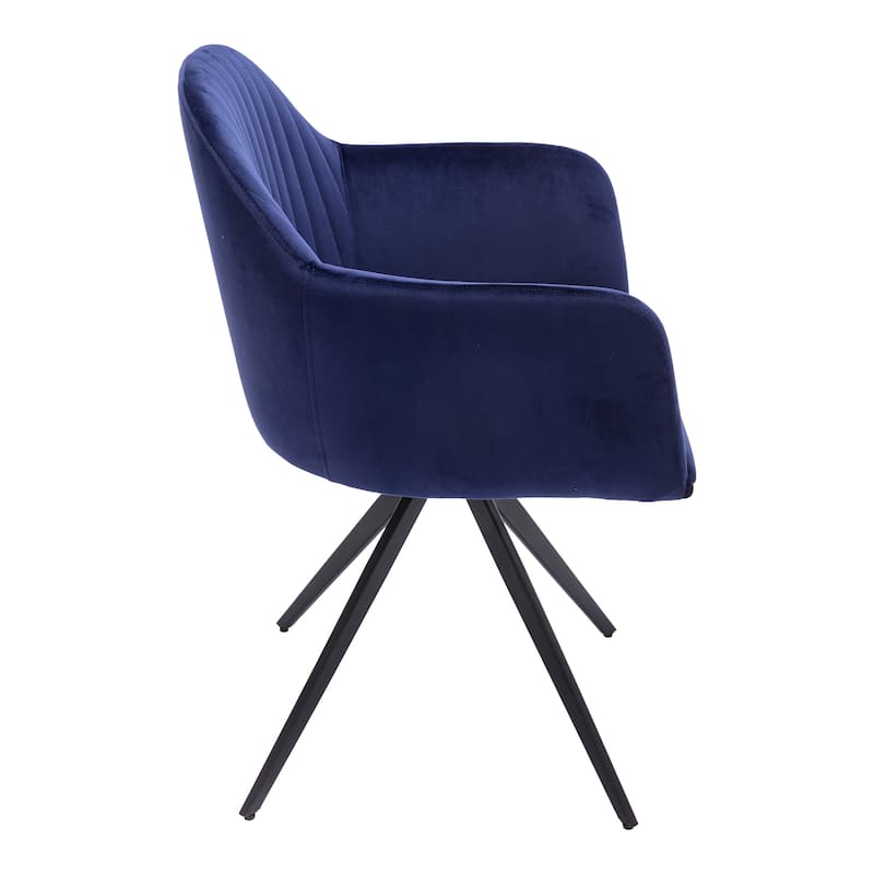 Rowe Swivel Arm Velvet Chair