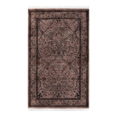 Overton Hand Knotted Wool Vintage Inspired Modern Contemporary Overdyed Pink Runner Rug - 2' 8" x 4' 3"