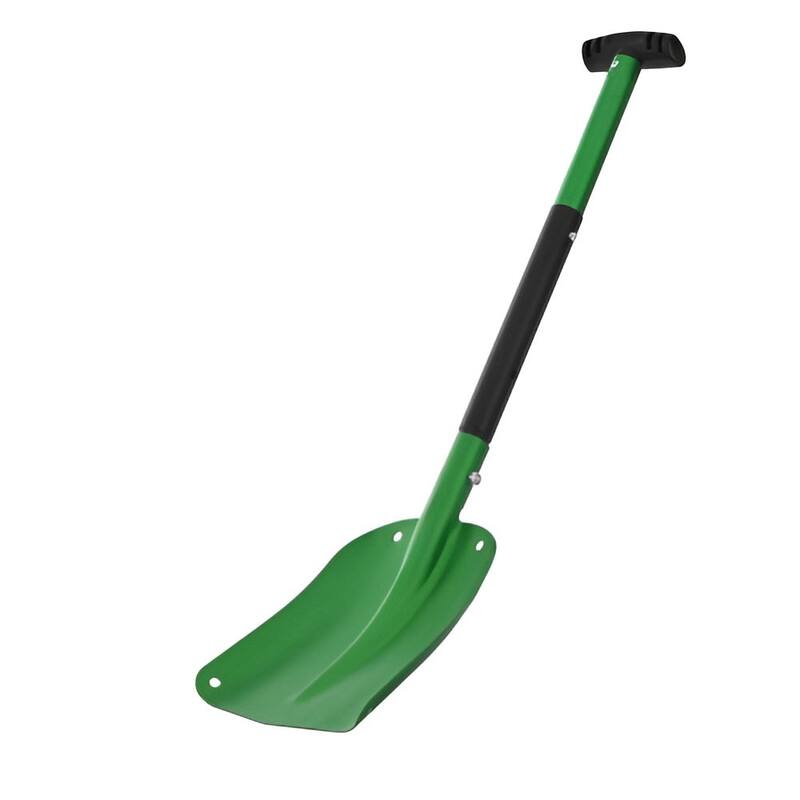 Portable Winter Snow Shovel with Strong Aluminum Blade and Ergonomic T-Handle for Efficient Use - Green-32"L