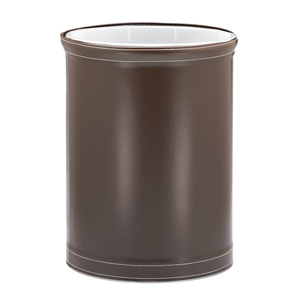 STITCHED 13Qt Oval Wastebasket w/ Liner (2pc Set)