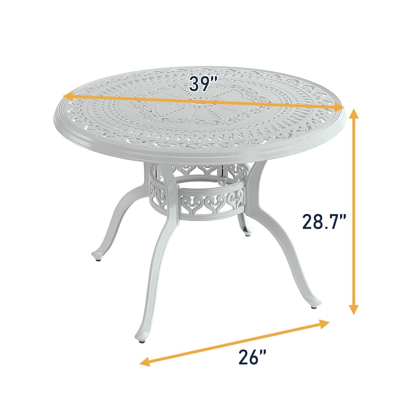 Patio Table Round Outdoor Coffee Table with Umbrella Hole