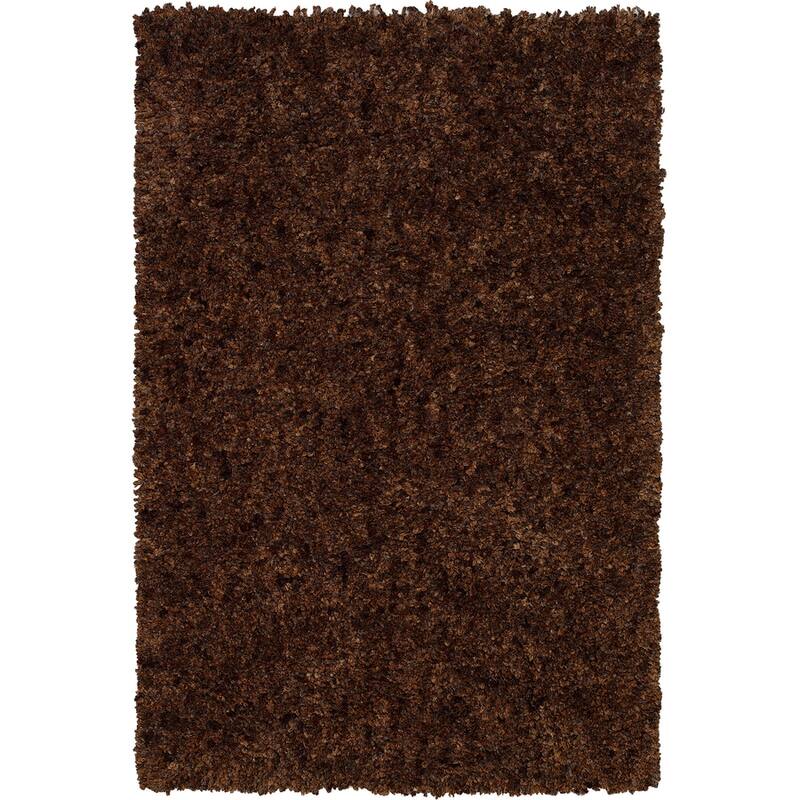 Addison Alpha Lavish Variegated Shag Area Rug - 3' 6" x 5' 6" - Brown
