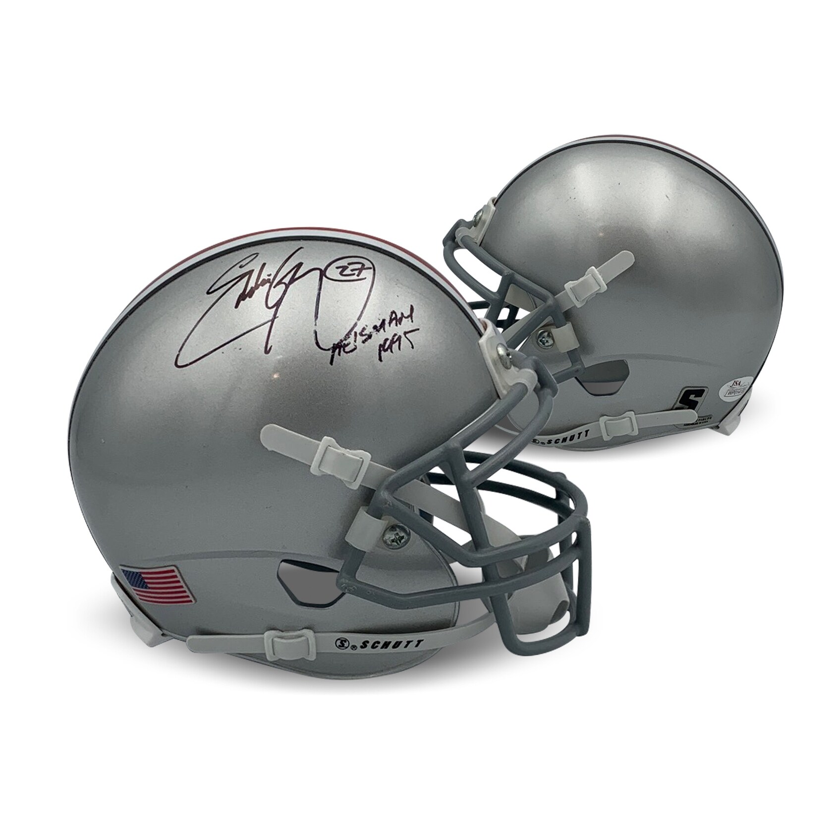 Eddie George Autographed Ohio State Buckeyes 1995 Heisman Signed Football  Mini Helmet JSA COA - Black - 8'6" x 11'6" - Overstock - 41222373