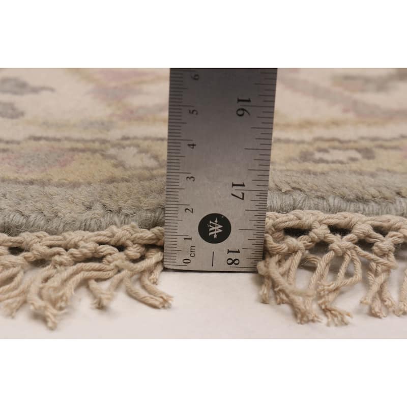 ECARPETGALLERY Hand-knotted Royal Oushak Grey Wool Rug - 5'0 x 4'10