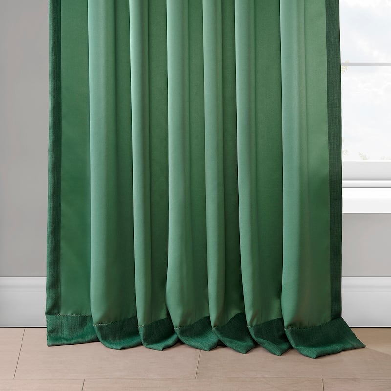 Exclusive Fabrics Faux Linen Room Darkening Curtain (1 Panel)