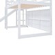 preview thumbnail 18 of 16, Wood House Loft Bed with Slide,Storage Shelves,Climbing Ramp and Light