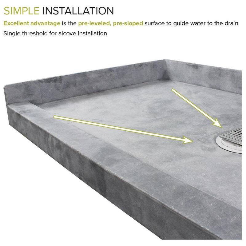 Transolid TRS_FTT6034R Ready Tile 60" x 34" Rectangular Shower Base