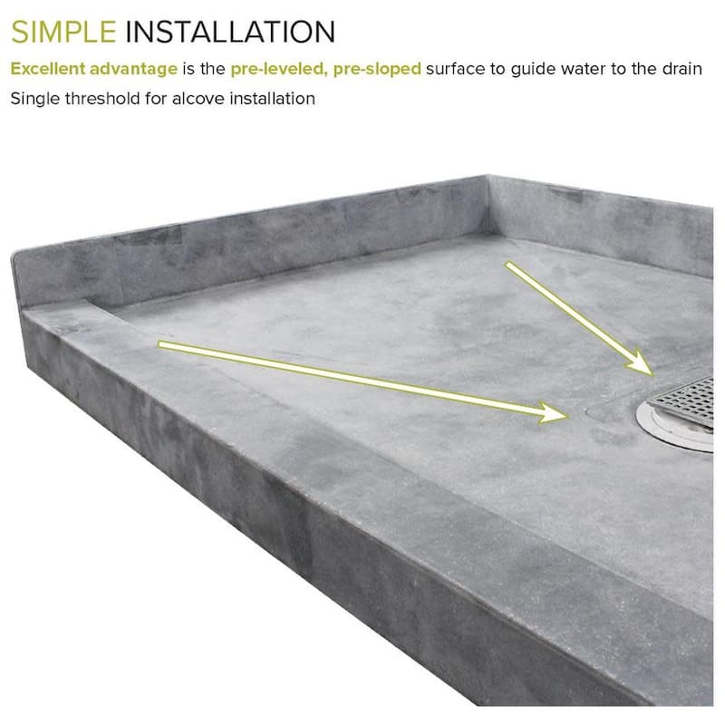 Transolid TRS_FTT6036R Ready Tile 60" x 36" Rectangular Shower Base