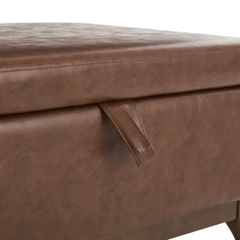 Versatile Mid-century Modern Storage Ottoman for Various Rooms
