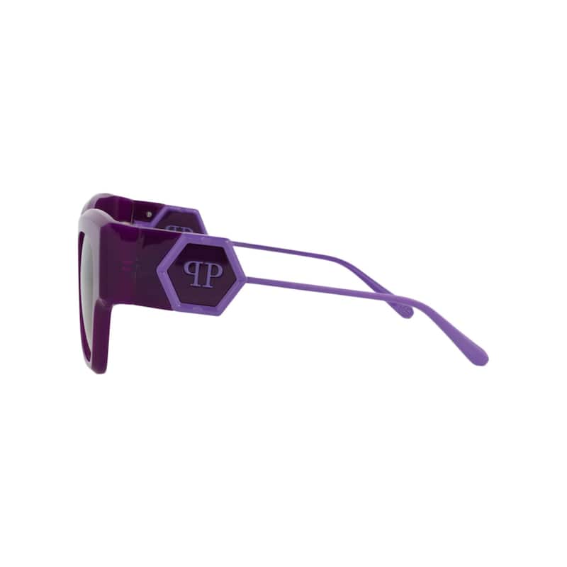 Philipp Plein Cat Eye-Frame Acetate Sunglasses, Gradient Smoke Lens, Opal Violet Frame