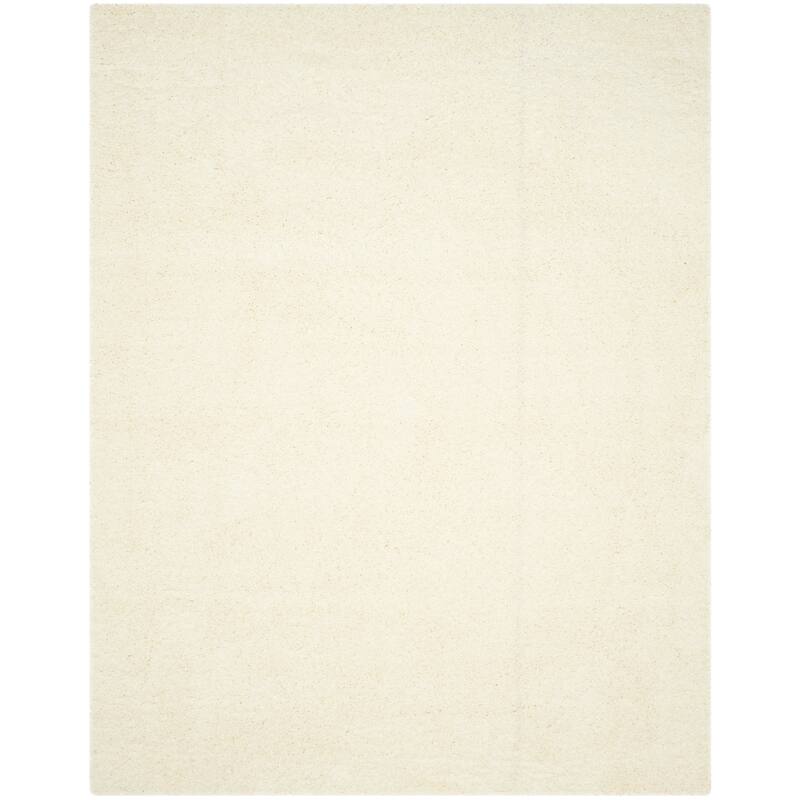 SAFAVIEH Laguna Shag Verdiana Solid Color 2-inch Thick Rug. - 9' x 12' - Ivory - Rectangle