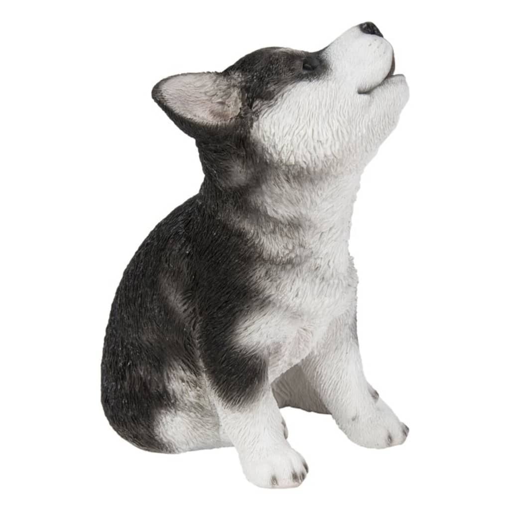 6.75" Howling Siberian Husky Puppy Outdoor Garden Statue