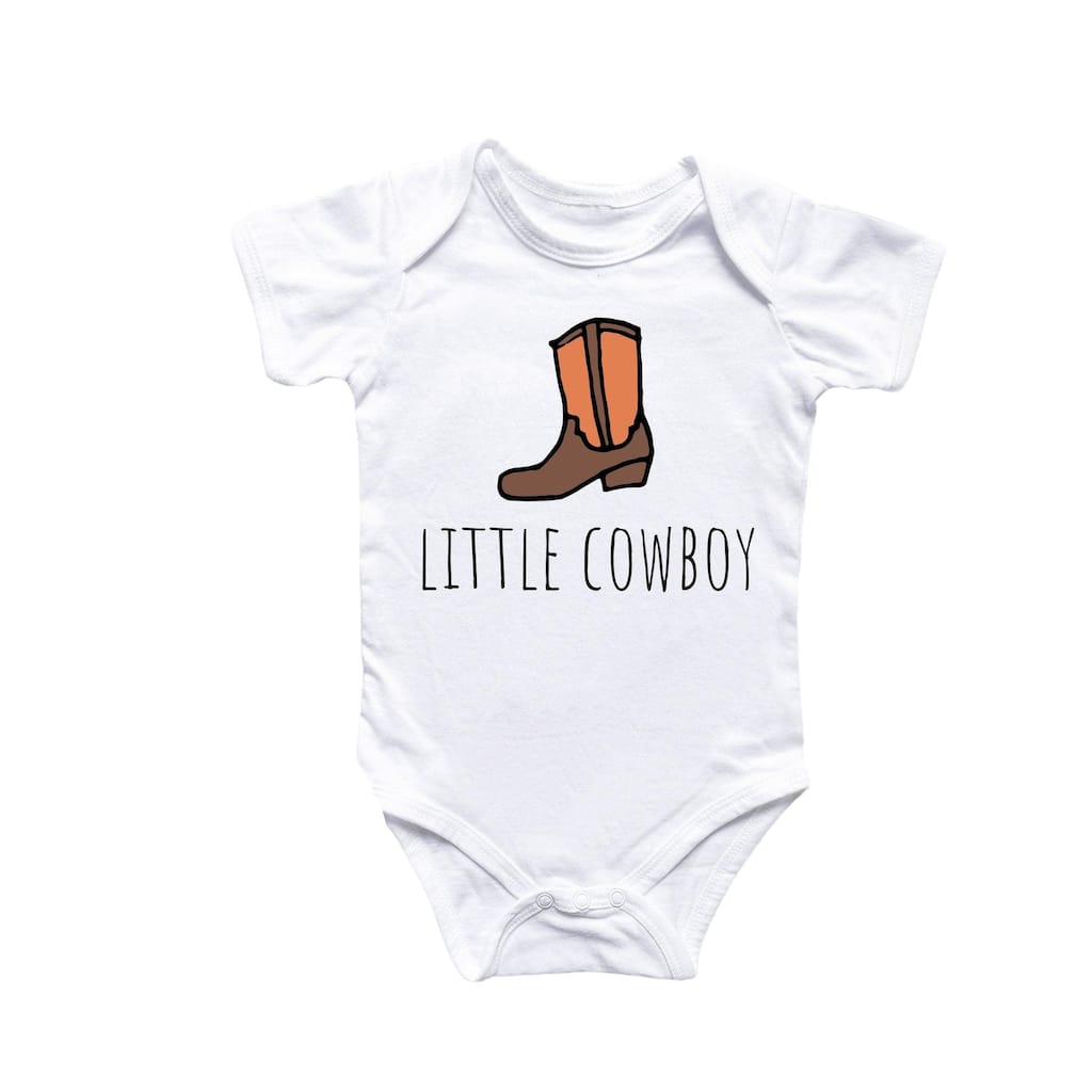 Cowboy Boots Ranch - Baby Boy Girl Clothes Infant Bodysuit Funny Cute Newborn