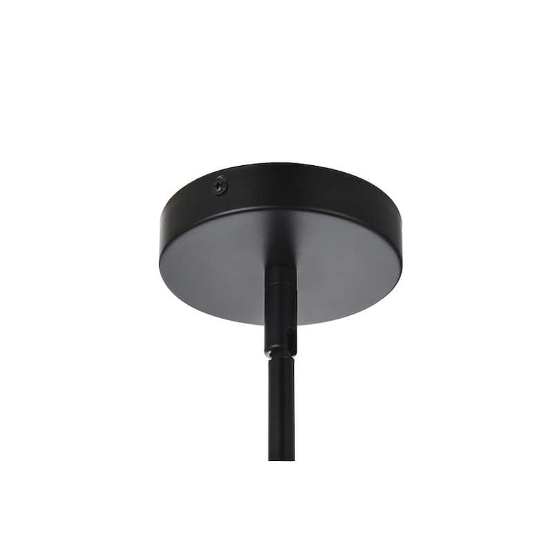 Samuel 23 inch crystal rod pendant in black